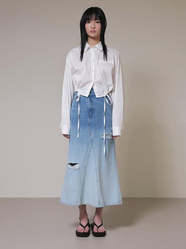 Mermaid Denim Long Skirt_Blue - RAIVE - Modalova