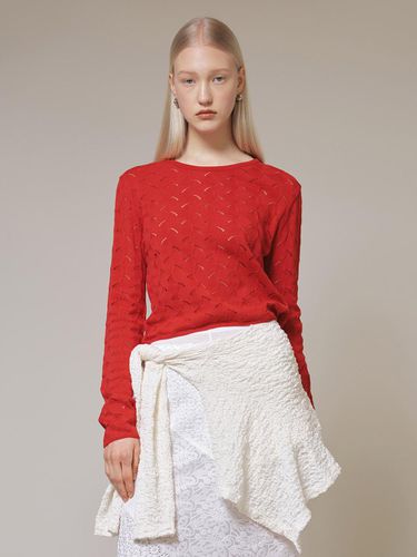 Feather Punching Knit_Red - RAIVE - Modalova