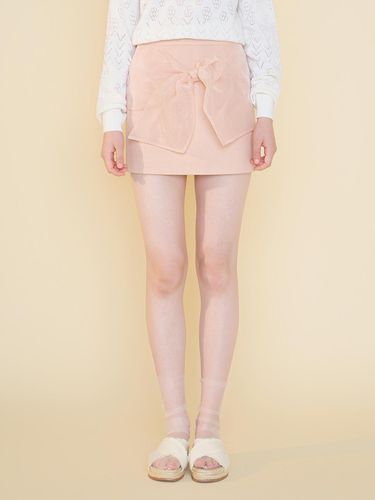 Bow Mini Skirt - Pink - margarin fingers - Modalova