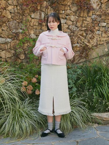 Waffle Fringe Skirt - Cream - margarin fingers - Modalova