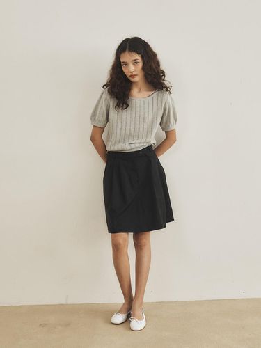 Preppy Midi Skirt Navy - Tillber - Modalova