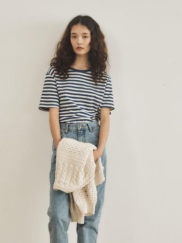 Farmer Stripe T-Shirt Blue - Tillber - Modalova