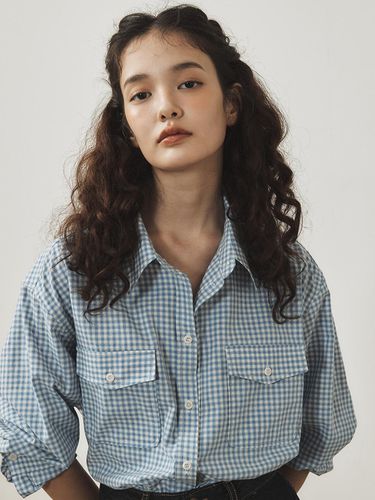 Check Pocket Shirt Blue - Tillber - Modalova