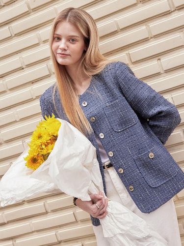 Denim Tweed Jacket (2COL) Y4J004 - Your name Here - Modalova