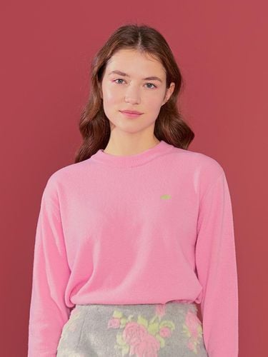 Lambswool Pullover Knit - Pink - margarin fingers - Modalova