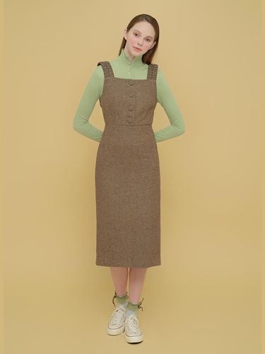 Herringbone Suspender Dress - margarin fingers - Modalova