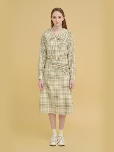 Big Collar Ribbon Dress - margarin fingers - Modalova