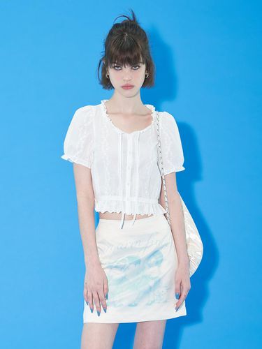 Twin Graphic Skirt - Cream - margarin fingers - Modalova