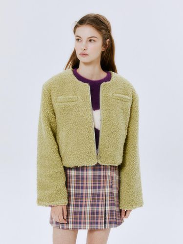 Boucle Star Zip Up - Olive - margarin fingers - Modalova