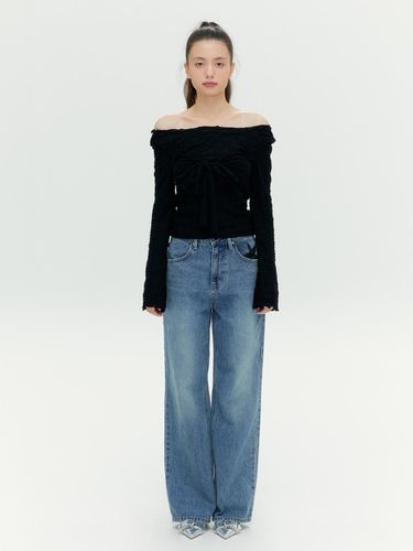 Star Pocket Denim Pants - Blue - margarin fingers - Modalova