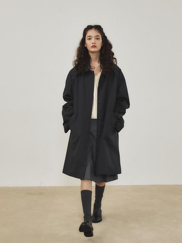 Rain Balmacan Trench Coat Navy - Tillber - Modalova