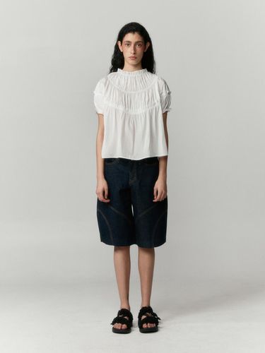 Half Stitched Pants _ Indigo Blue - Burmula - Modalova