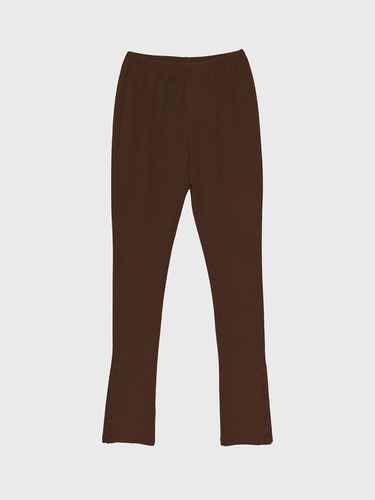 Ribbed Comfy Pants _ Brown - Burmula - Modalova