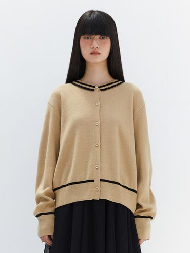 Frill Line Cardigan _ Beige - Burmula - Modalova