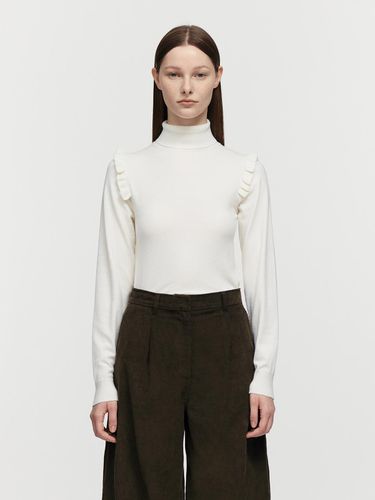 Turtle Neck Frill Top - Burmula - Modalova