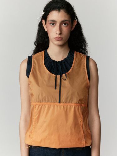 Sheer Anorak Vest _ Orange - Burmula - Modalova