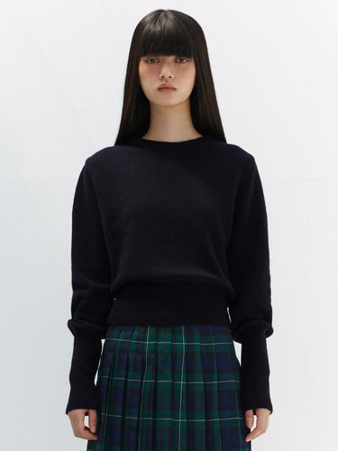 Cashmere Round Sweater _ Dark Navy - Burmula - Modalova