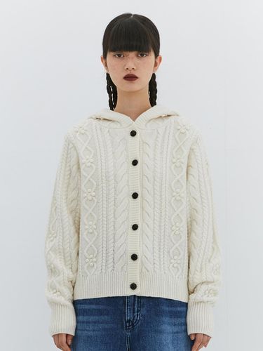 Cable Hoodie Cardigan - Burmula - Modalova