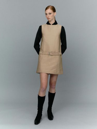 Low Belted Dress (Beige) - Burmula - Modalova