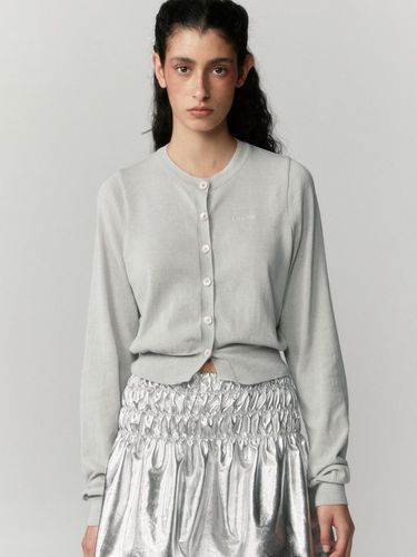 Light Cotton Cardigan (Grey) - Burmula - Modalova