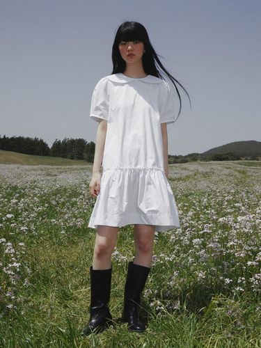 Round Collar Dress _ White - Burmula - Modalova