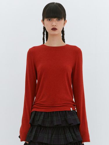 Basic Sleeve Top _ Red - Burmula - Modalova