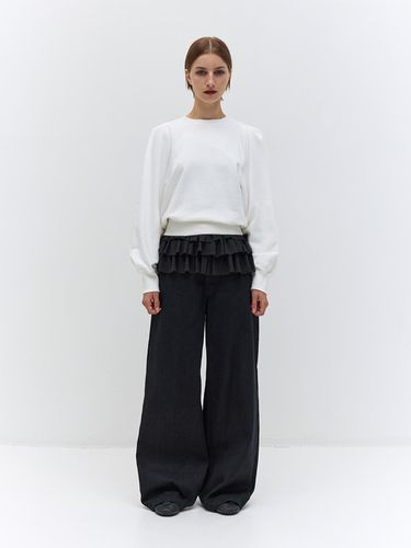 Maxi Denim Pants (Black) - Burmula - Modalova