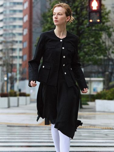 Hourglass Pocket Jacket _ Black - Burmula - Modalova