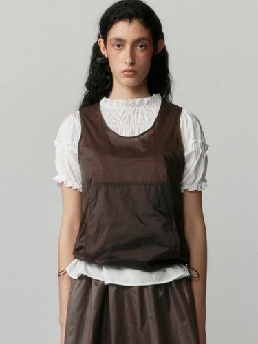 Sheer Anorak Vest _ Brown - Burmula - Modalova