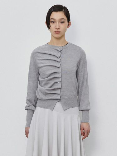 Ovlique Knit Cardigan _ - Burmula - Modalova