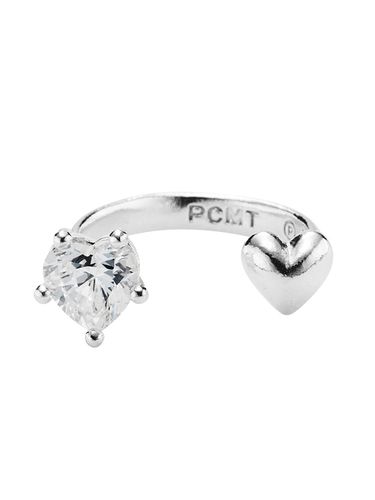 Heart Cubic Zirconia Open Ring_White - PICOMENT - Modalova