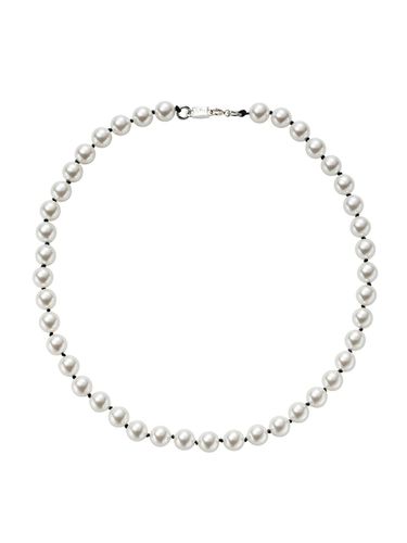 Knotted Pearl Necklace_Black - PICOMENT - Modalova