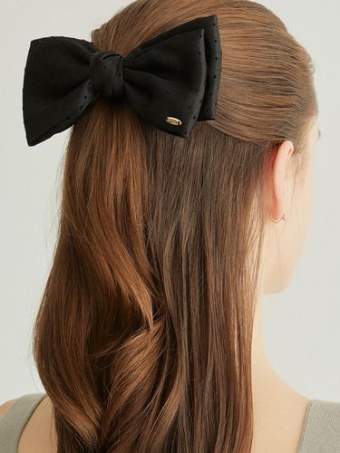 Lala J Satin Dot Ribbon Hair Pin - J.ESTINA - Modalova