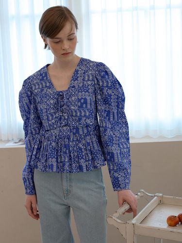 Paisley Pattern Blouse - 2colors - VOCAVACA - Modalova