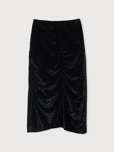 Velvet Shirring Skirt - Black - Ethos - Modalova