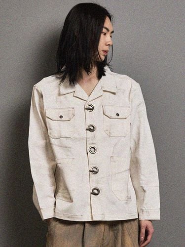 Cone Mills Dirty Washing Denim Jacket - FFEFF STUDIO - Modalova