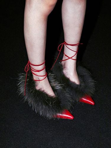 Lady Fur Wedge-Heel - mishuu somuch - Modalova