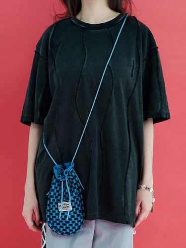 Mesh Knit String Bag_Blue - UNALLOYED - Modalova