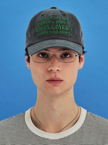 Slogan Ball Cap_Charcoal - UNALLOYED - Modalova