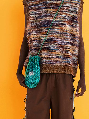 Mesh Knit String Bag_Green - UNALLOYED - Modalova