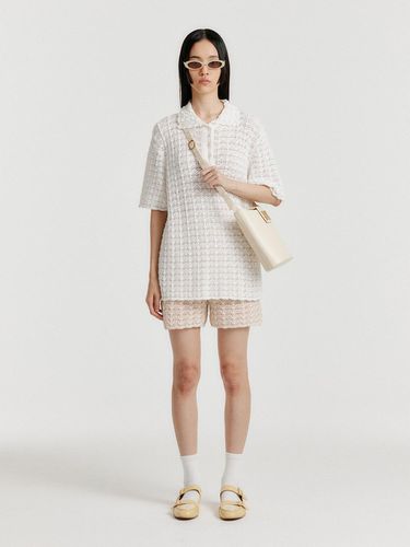 Yuto Lace Textured Knit Shorts - EENK - Modalova