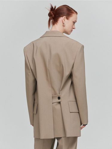 Oversize 2-Tone Buttonless Jacket () - L’H.A.S - Modalova