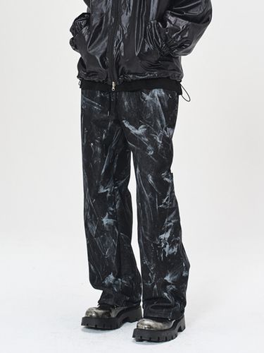 Denim Dirty Washing Wide Pants_Black - SEARCH410 - Modalova