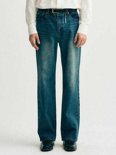 Classic Straight Denim Pants_Middle Blue - NOIRER - Modalova