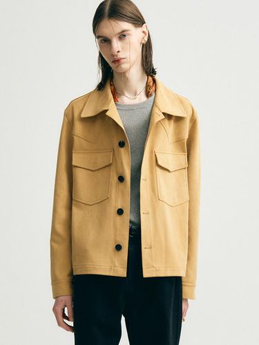 Western Suede Open Collar Jacket - NOIRER - Modalova