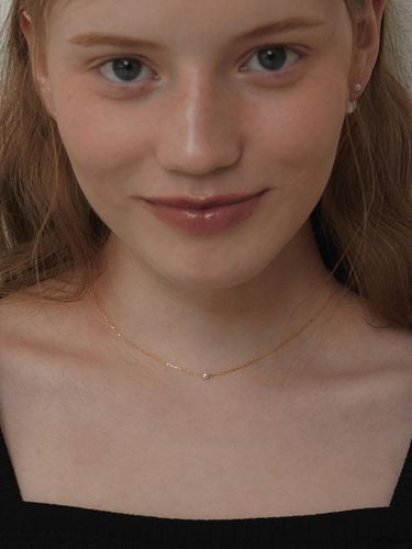 One Point Pearl Chain Necklace - TATIANA - Modalova