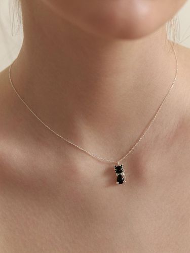 Silver 925] Black Necklace - TATIANA - Modalova