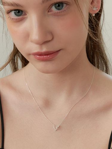 Silver 925] Heart Inside Pearl Necklace - TATIANA - Modalova