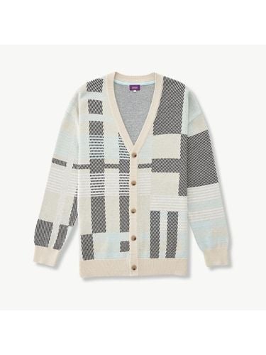 Overfit big check pattern cardigan () - STCO - Modalova