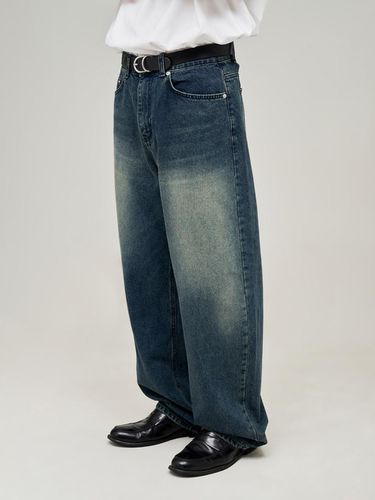 Vintage Washing Balloon Denim Pants_Deep Blue - DEEP SENSE - Modalova